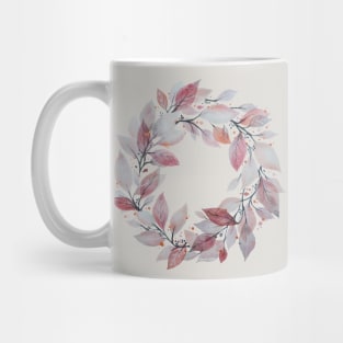 Watercolor Botanical Leaf Wreath Mug